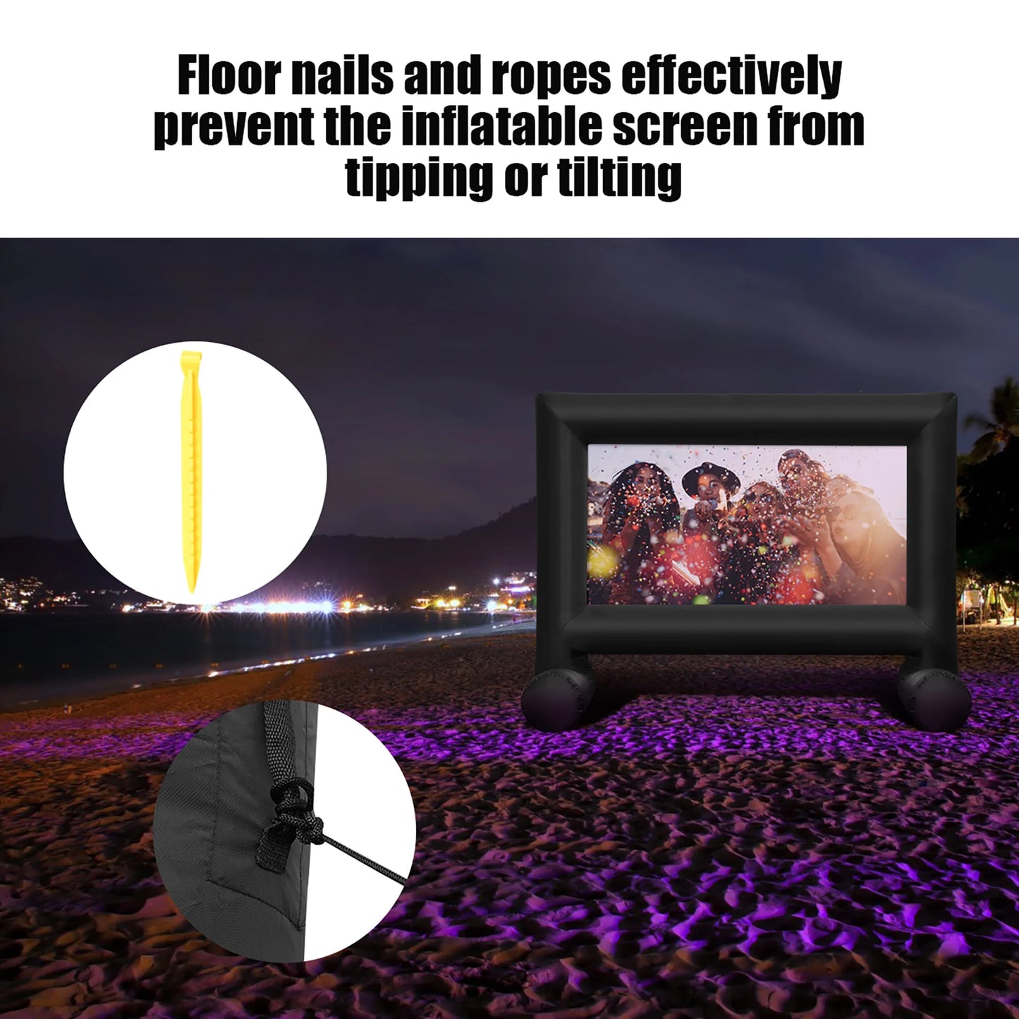 14FT Inflatable Projector Screen Projection Outdoor Home Theater W/ Blower