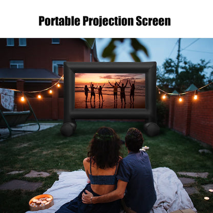 14FT Inflatable Projector Screen Projection Outdoor Home Theater W/ Blower