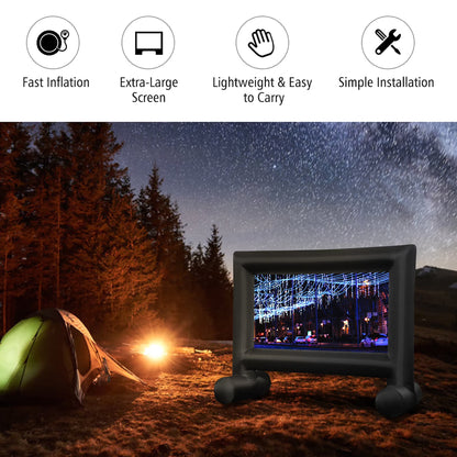14FT Inflatable Projector Screen Projection Outdoor Home Theater W/ Blower