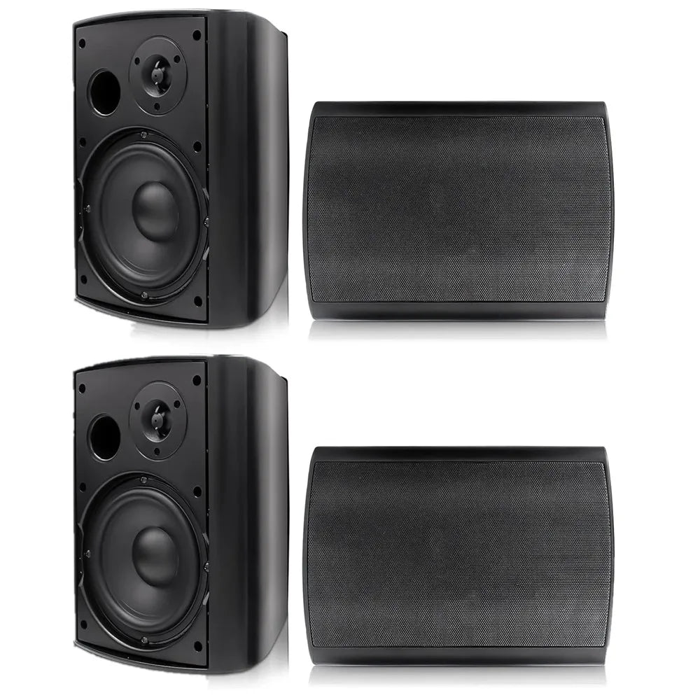 6.5 Inch 800W Outdoor Bluetooth Speakers Waterproof HD Digital Stereo Effect Wall Mounted Sound System for Patio 2 Pairs