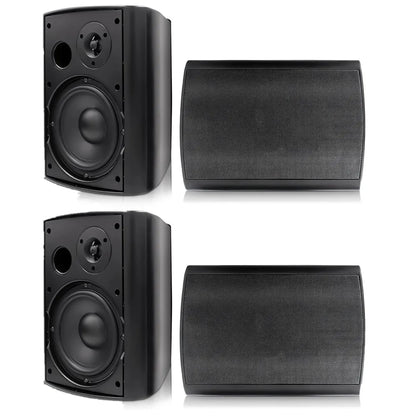 6.5 Inch 800W Outdoor Bluetooth Speakers Waterproof HD Digital Stereo Effect Wall Mounted Sound System for Patio 2 Pairs
