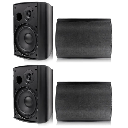 6.5 Inch 800W Outdoor Bluetooth Speakers Waterproof HD Digital Stereo Effect Wall Mounted Sound System for Patio 2 Pairs