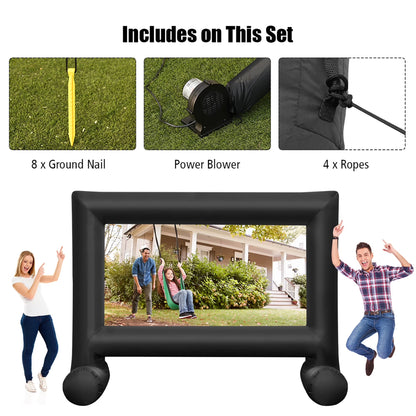 14FT Inflatable Projector Screen Projection Outdoor Home Theater W/ Blower