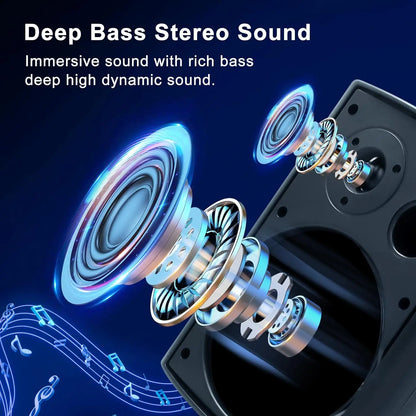 6.5 Inch 800W Outdoor Bluetooth Speakers Waterproof HD Digital Stereo Effect Wall Mounted Sound System for Patio 2 Pairs