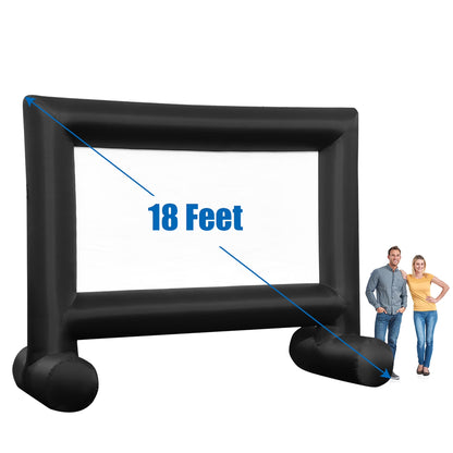 18FT Inflatable Projector Screen Projection Outdoor Home Theater W/ Blower