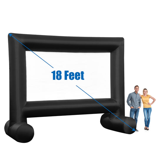 18FT Inflatable Projector Screen Projection Outdoor Home Theater W/ Blower